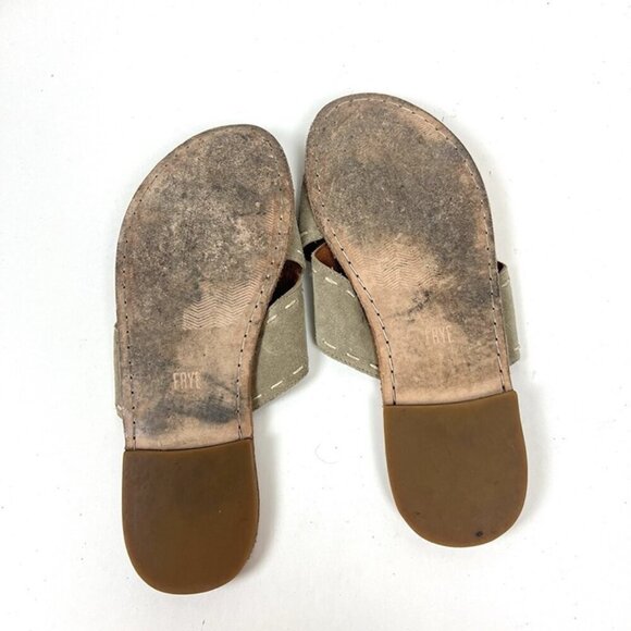Frye Ally Criss Cross Leather Sandals Women’s 9.5 Slides Flip Flops Beach Boho - Picture 5 of 6